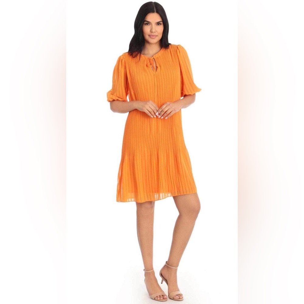 NWT London Times Orange Boho Dress 6